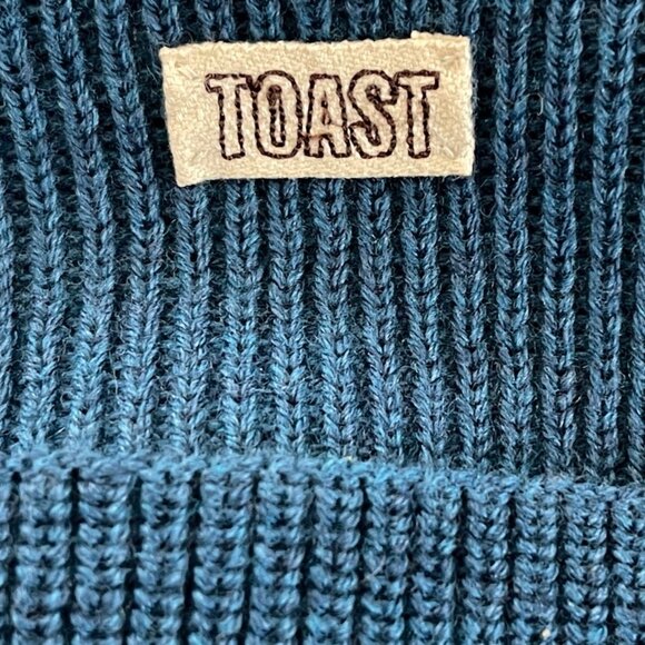 TOAST Blue Knit Fine Merino Wool Neck Warmer/Scarf is New without Tags! One Size - Picture 2 of 4